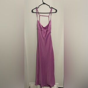 Purple open back dress